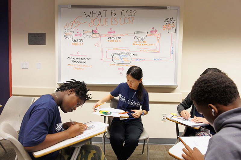 Students in a classroom