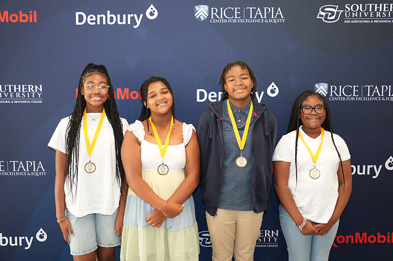 Students with medals